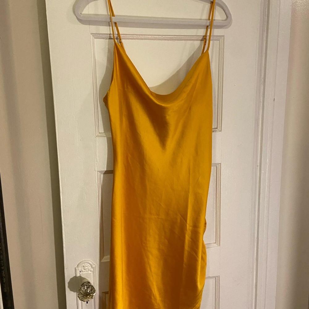 Vibrant Yellow Slip Dress
